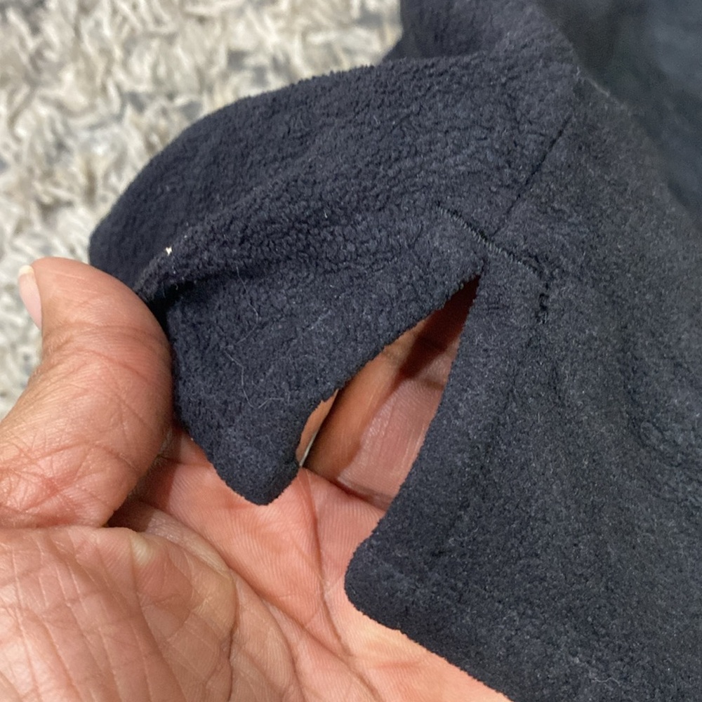 Woolrich long sleeve men’s button down lightweight fleece shirt black sz medium - Picture 7 of 9